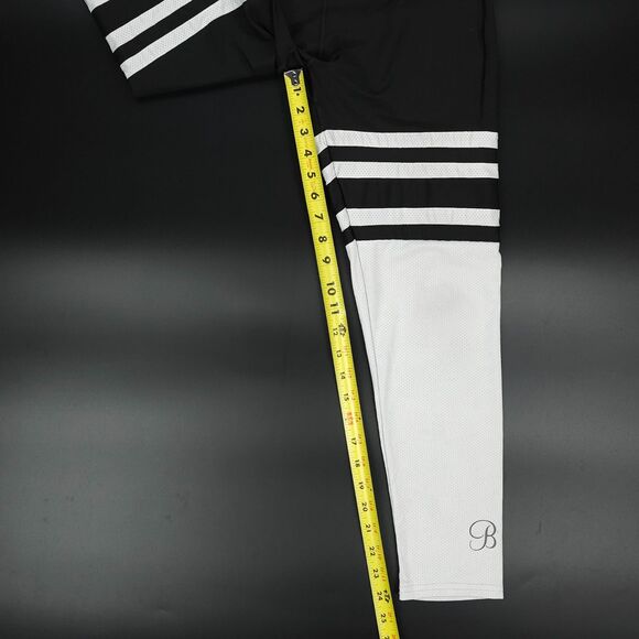 BOMBSHELL Sportswear Thigh High Sock Leggings Black and White Athletic Sporty - Picture 4 of 7